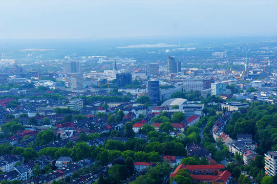 Der Blick auf Dortmund vom Florianturm im Jahr 2018