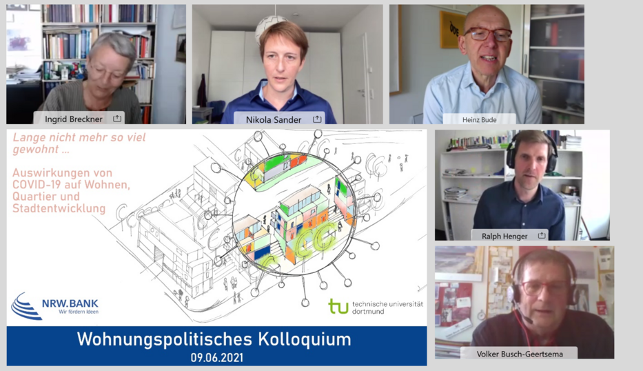 Speakers of the Colloquium on Housing Policy 2021 in Webex